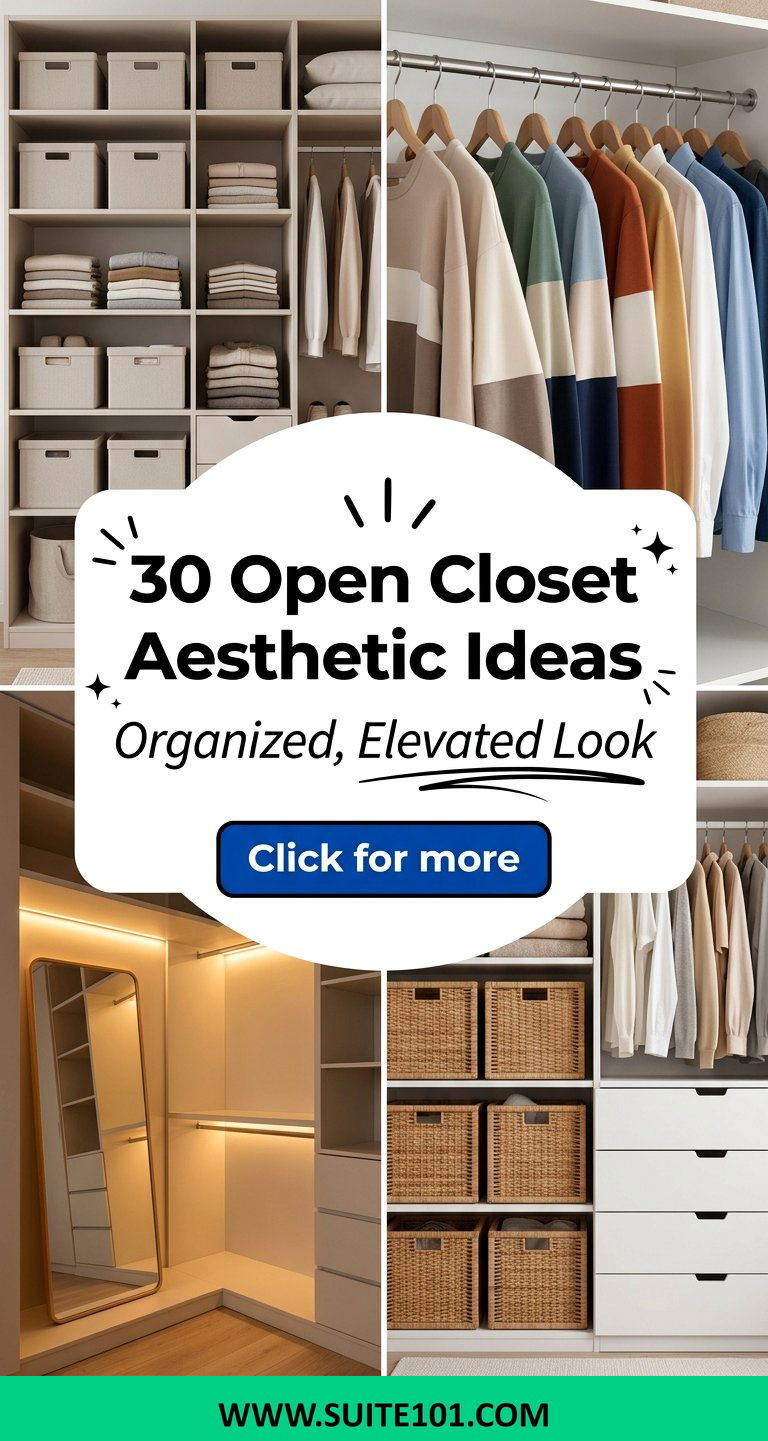 30 Open Closet Aesthetic Ideas for an Organized Elevated Look - 30 Open Closet Aesthetic Ideas for an Organized, Elevated Look