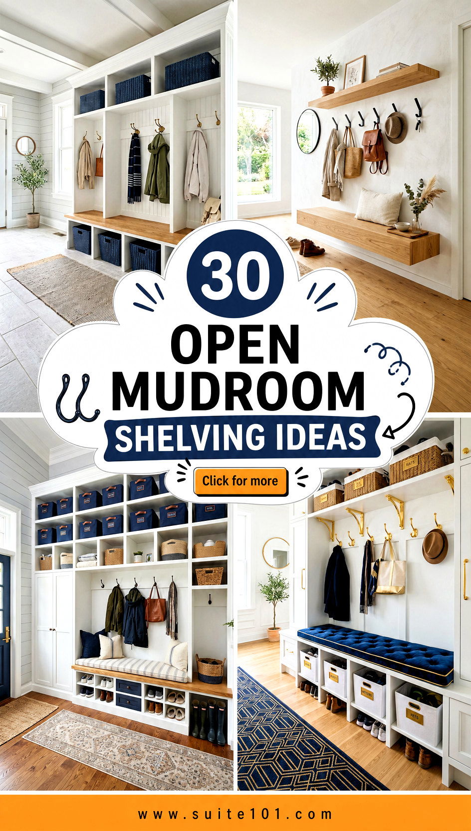 30 Open Mudroom Shelving Ideas for Easy Daily Organization - 30 Open Mudroom Shelving Ideas for Easy Daily Organization