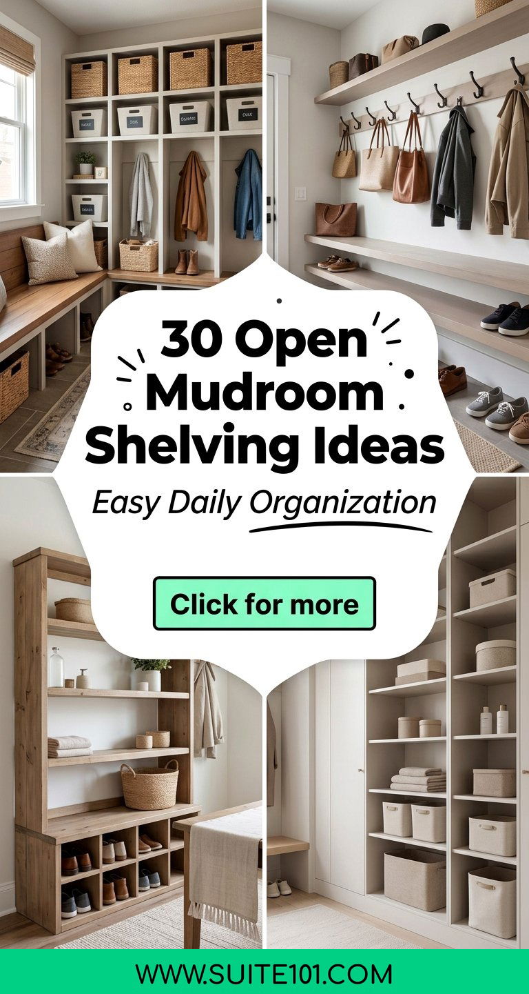 30 Open Mudroom Shelving Ideas for Easy Daily Organization - 30 Open Mudroom Shelving Ideas for Easy Daily Organization