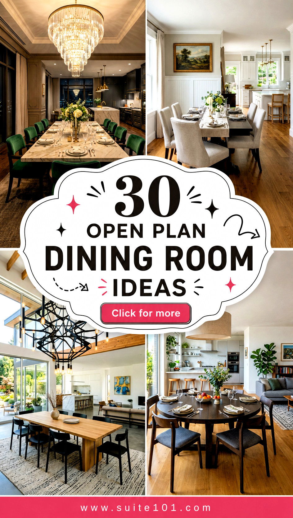 30 Open Plan Dining Room Ideas for a Beautiful Connected Home - 30 Open Plan Dining Room Ideas for a Beautiful Connected Home