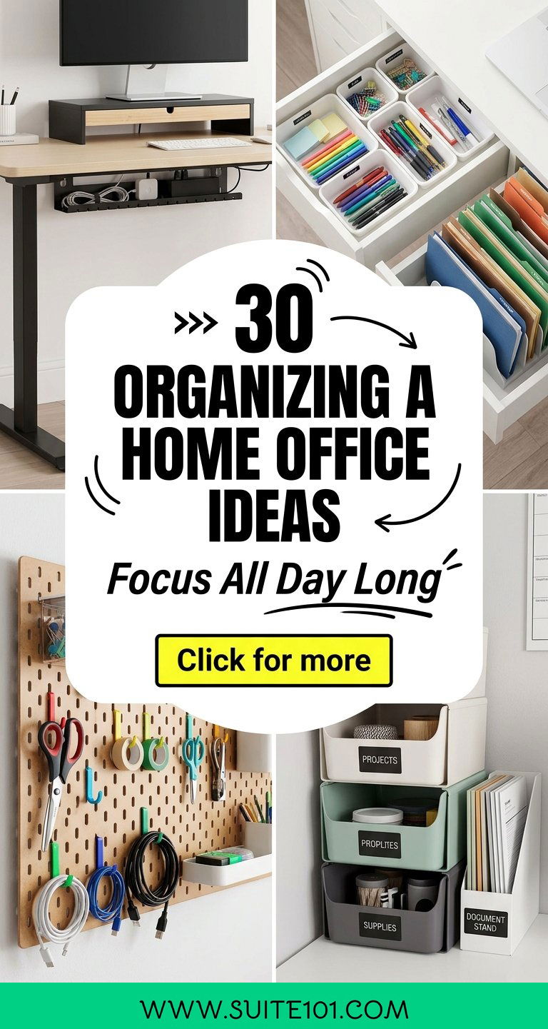 30 Organizing A Home Office Ideas for Focused Clutter-Free Days - 30 Organizing A Home Office Ideas for Focused, Clutter-Free Days
