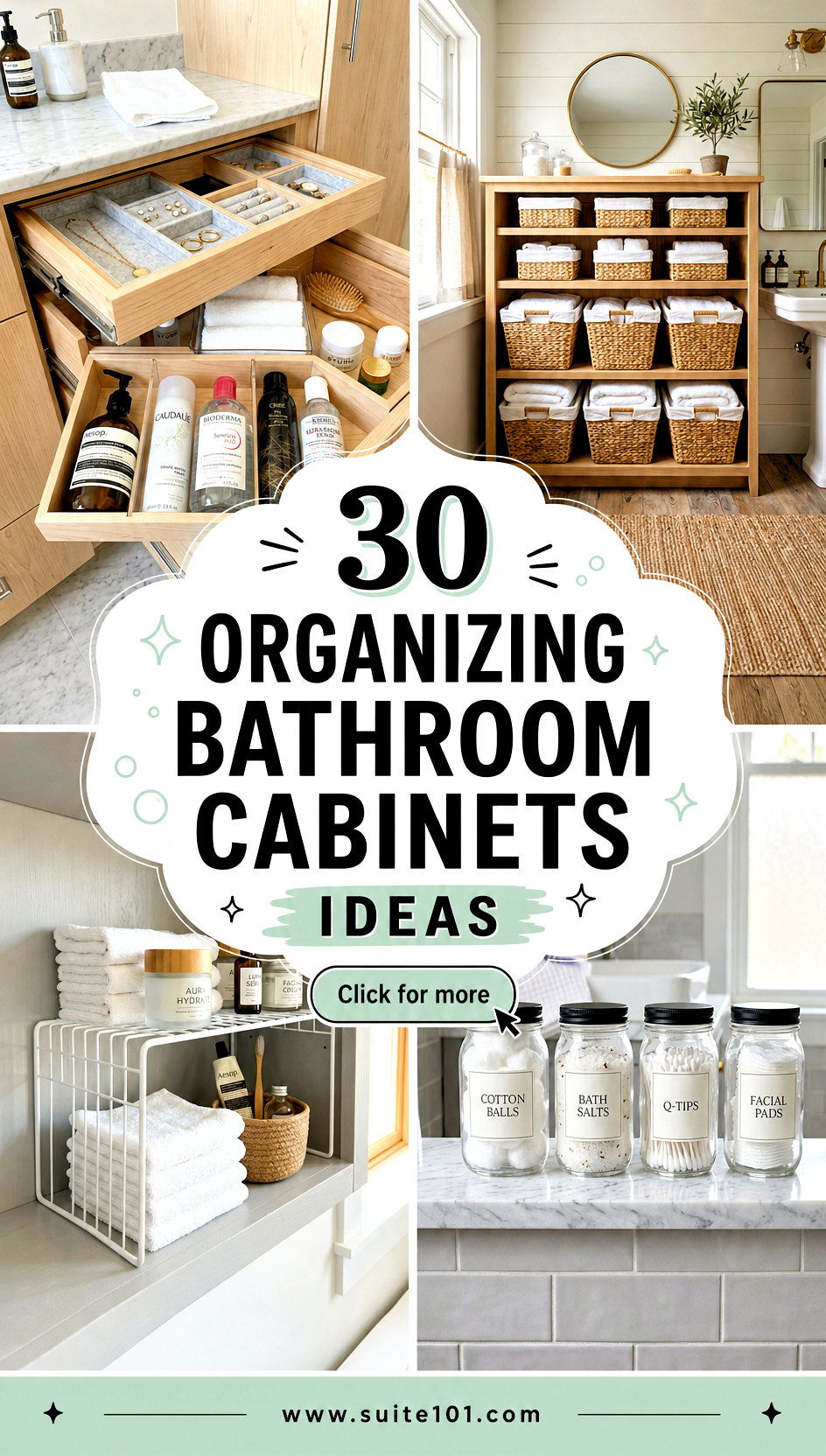 30 Organizing Bathroom Cabinets Ideas for More Storage - 30 Organizing Bathroom Cabinets Ideas for More Storage