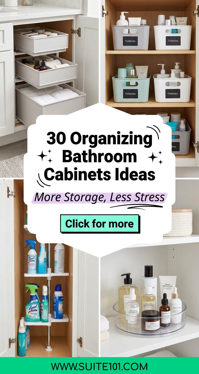 30 Organizing Bathroom Cabinets Ideas for More Storage - 30 Organizing Bathroom Cabinets Ideas for More Storage