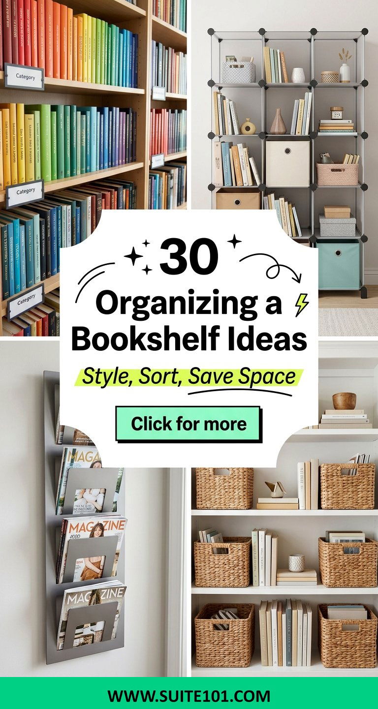 30 Organizing a Bookshelf Ideas to Style Sort and Save Space - 30 Organizing a Bookshelf Ideas to Style, Sort, and Save Space