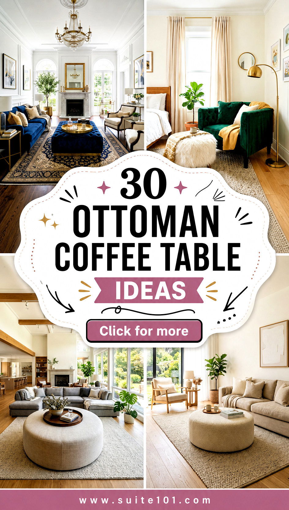 30 Ottoman Coffee Table Ideas for Chic Seating and Storage - 30 Ottoman Coffee Table Ideas for Chic Seating and Storage