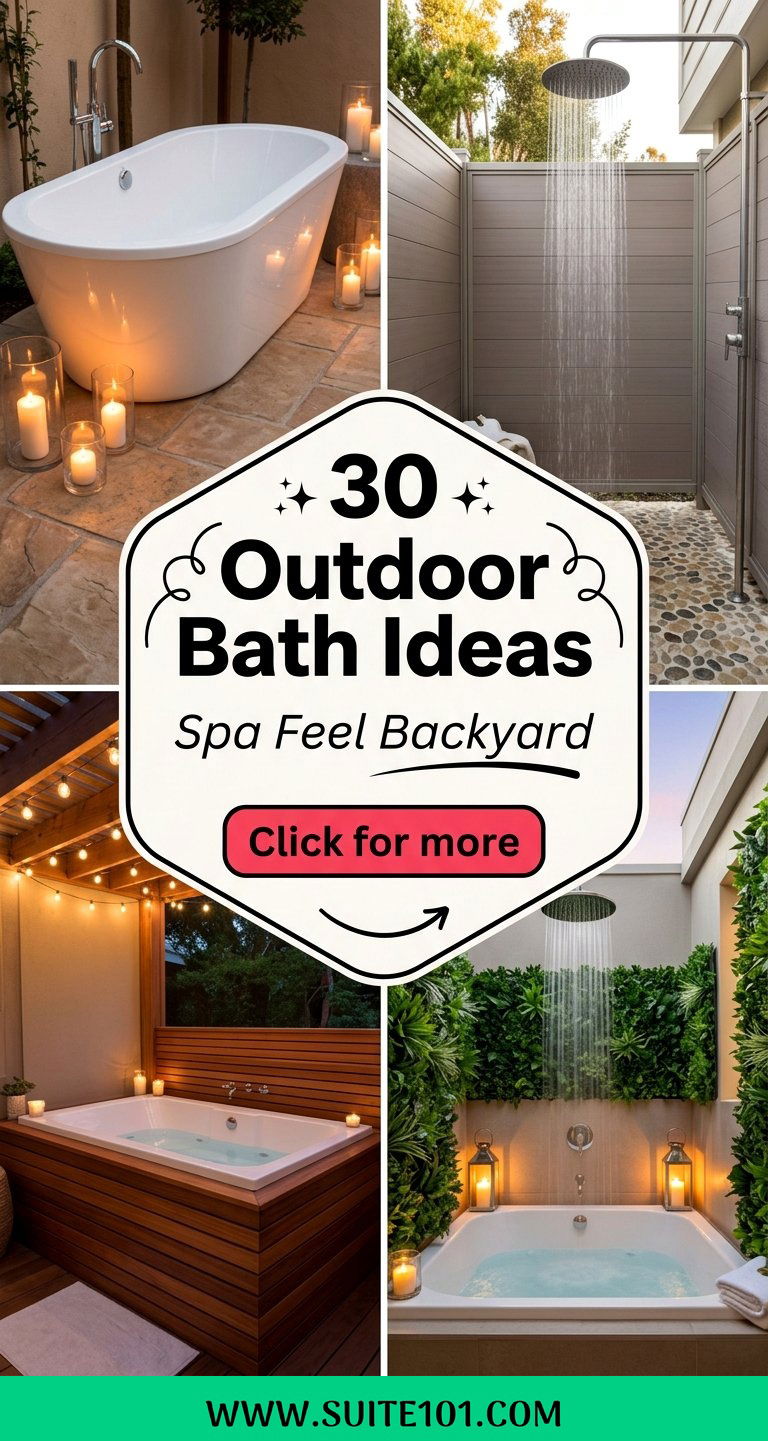 30 Outdoor Bath Ideas for a Luxurious Spa Feel Backyard Retreat - 30 Outdoor Bath Ideas for a Luxurious Spa Feel Backyard Retreat