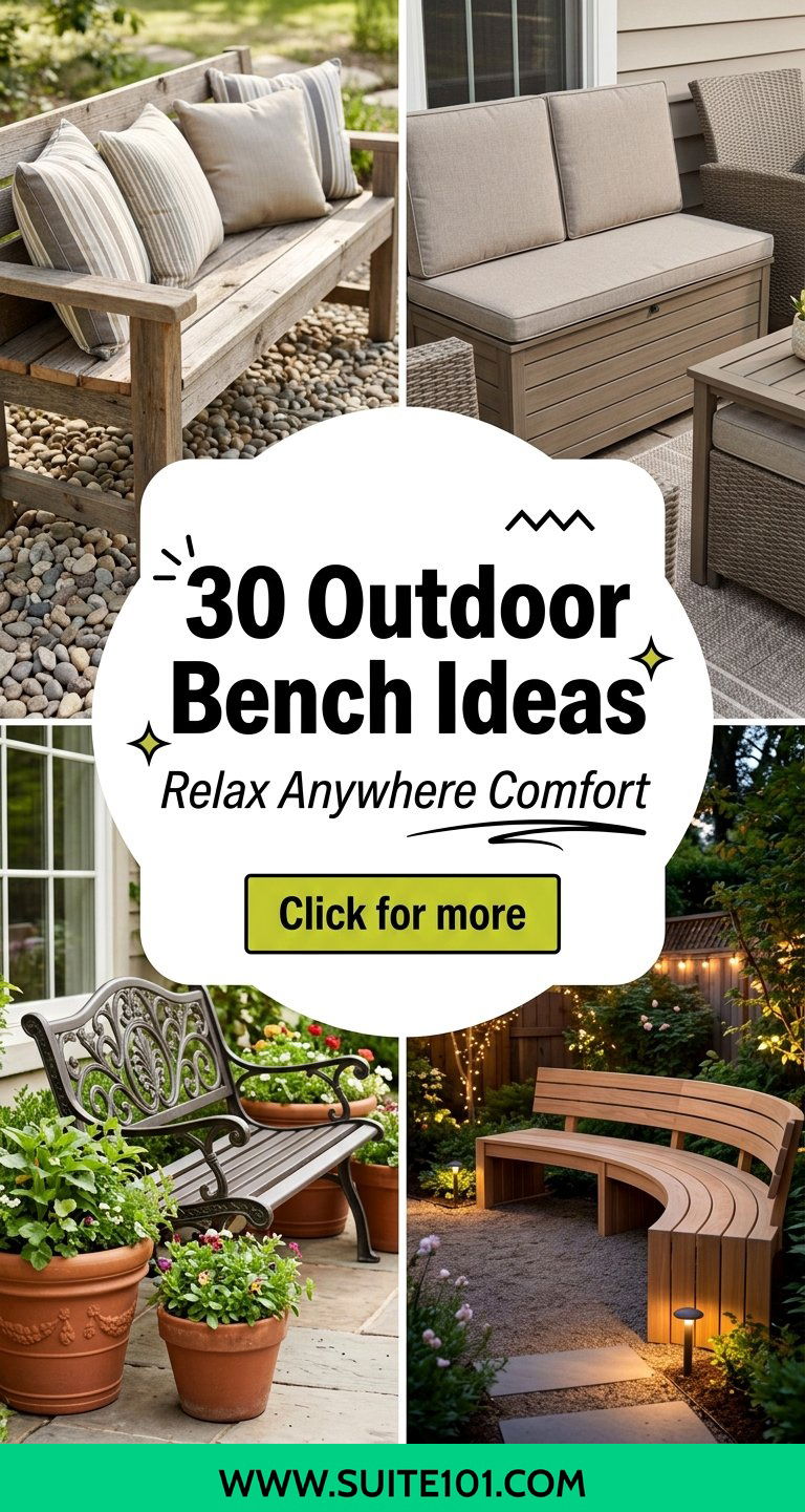 30 Outdoor Bench Ideas for Relaxing Seating in Any Backyard - 30 Outdoor Bench Ideas for Relaxing Seating in Any Backyard