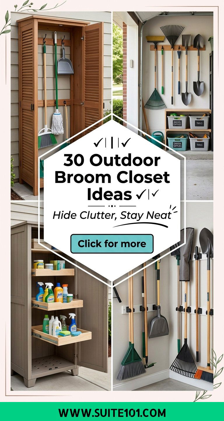 30 Outdoor Broom Closet Ideas to Hide Clutter and Stay Neat - 30 Outdoor Broom Closet Ideas to Hide Clutter and Stay Neat