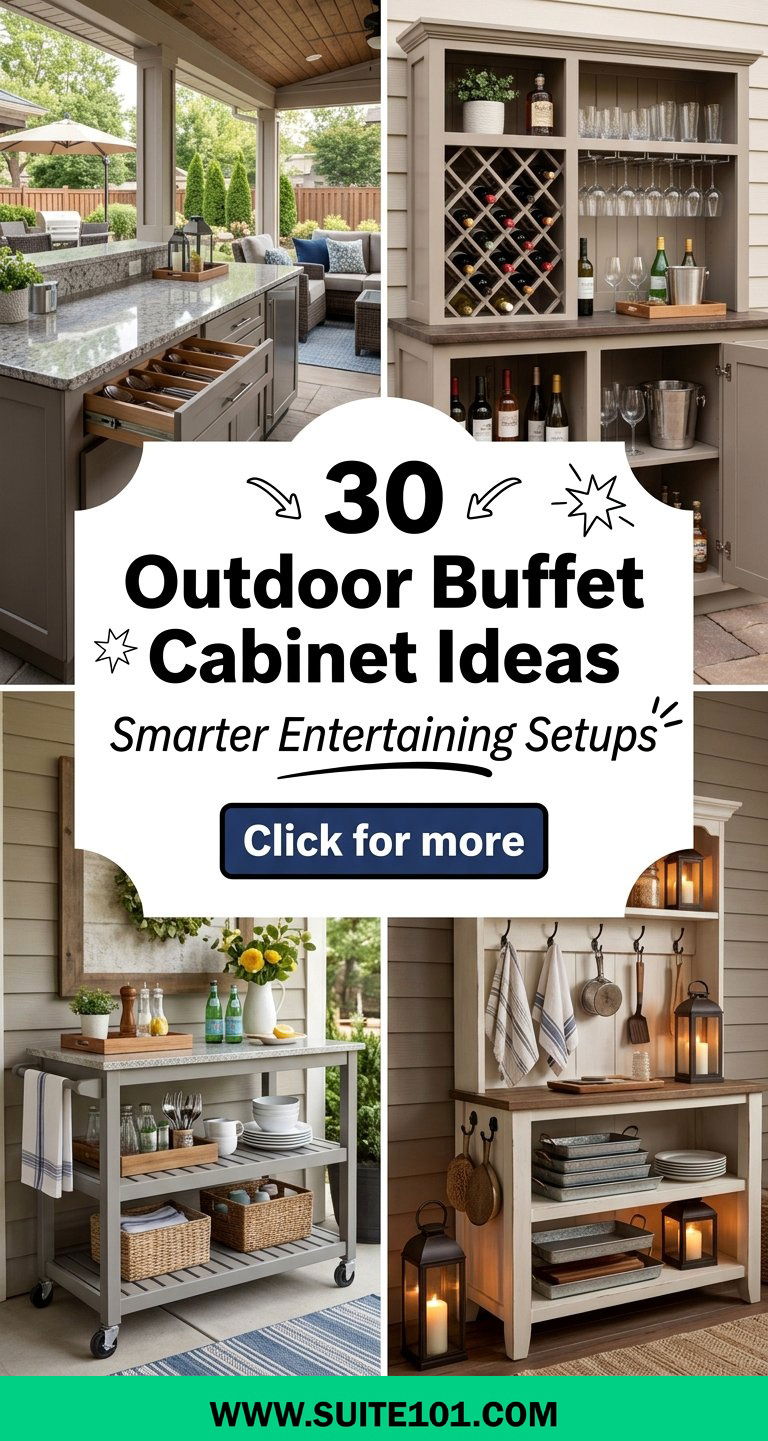 30 Outdoor Buffet Cabinet Ideas for Smarter Entertaining Setups - 30 Outdoor Buffet Cabinet Ideas for Smarter Entertaining Setups