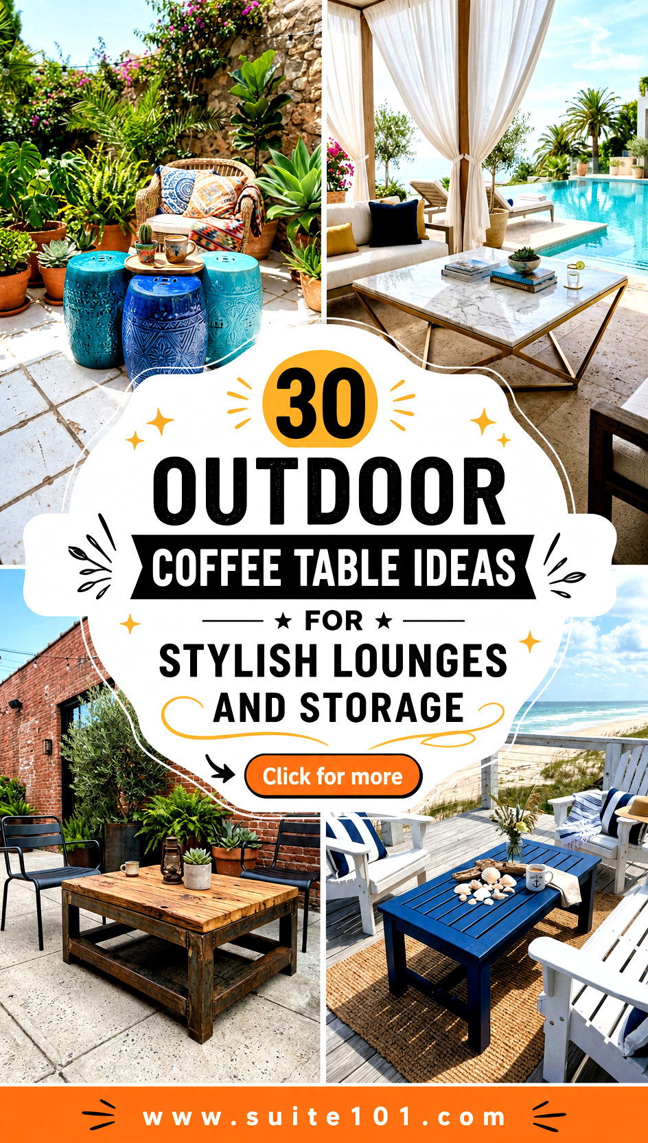 30 Outdoor Coffee Table Ideas for Stylish Lounges and Storage - 30 Outdoor Coffee Table Ideas for Stylish Lounges and Storage
