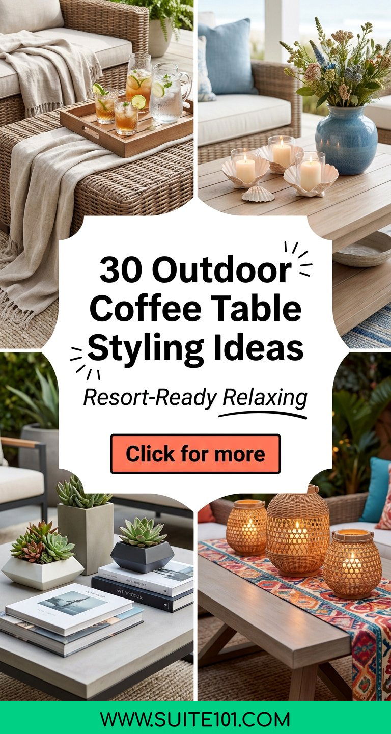 30 Outdoor Coffee Table Styling Ideas for Resort-Style Relaxing - 30 Outdoor Coffee Table Styling Ideas for Resort-Style Relaxing