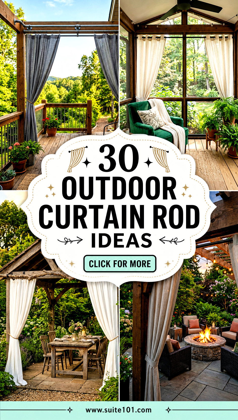 30 Outdoor Curtain Rod Ideas for Stylish Privacy and Sun Control - 30 Outdoor Curtain Rod Ideas for Stylish Privacy and Sun Control