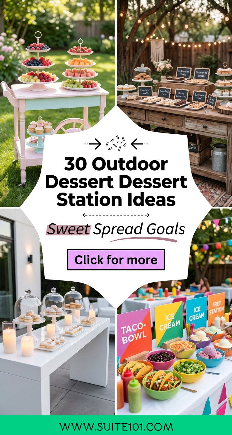 30 Outdoor Dessert Station Ideas for Big Summer Sweet Spreads - 30 Outdoor Dessert Station Ideas for Big Summer Sweet Spreads