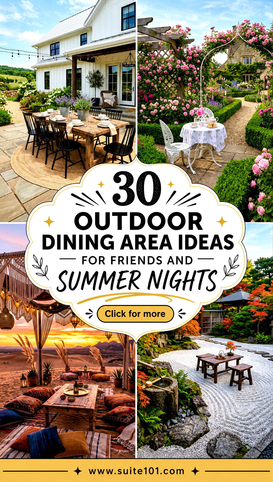 30 Outdoor Dining Area Ideas for Friends and Summer Nights - 30 Outdoor Dining Area Ideas for Friends and Summer Nights