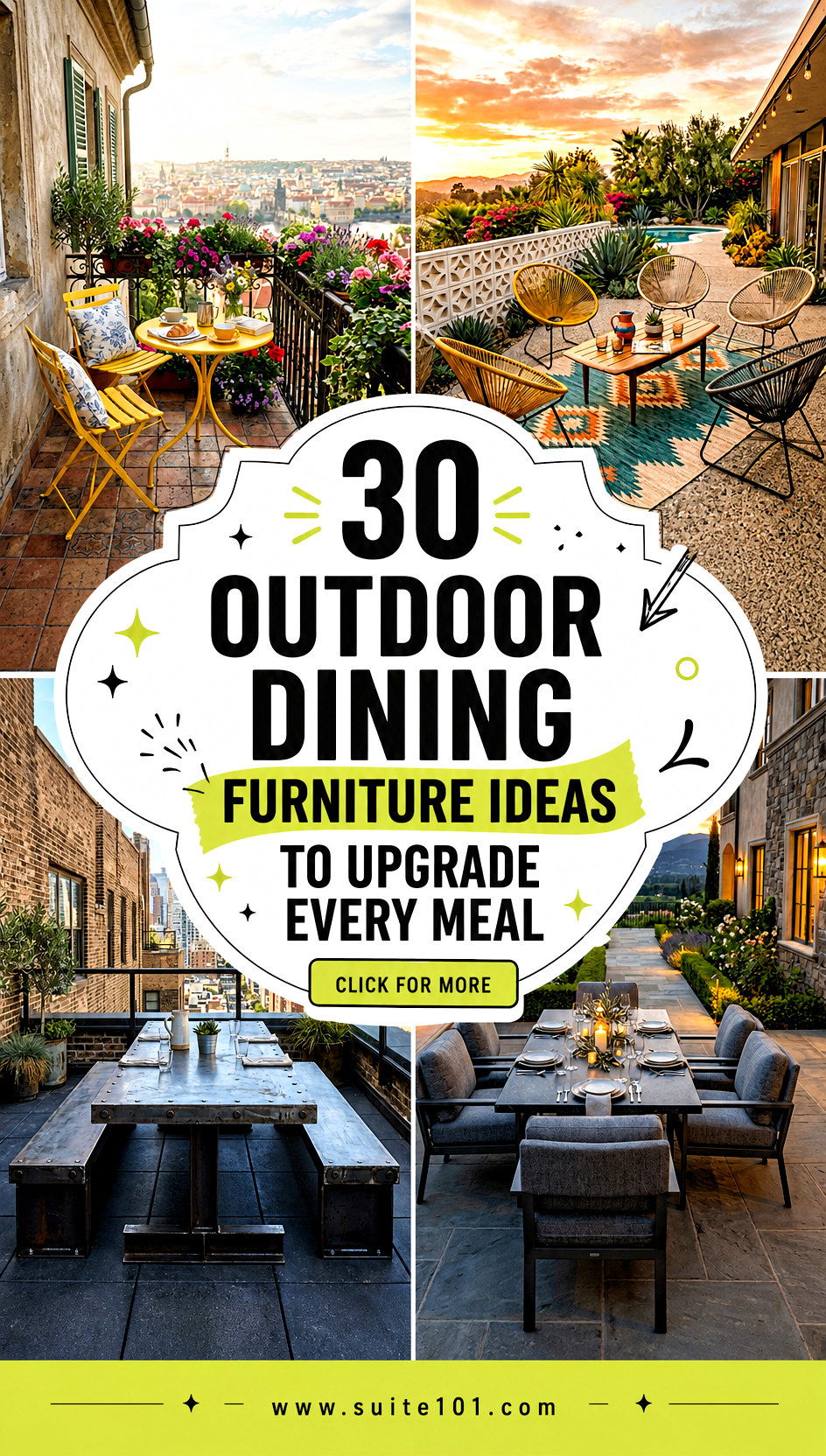 30 Outdoor Dining Furniture Ideas to Upgrade Every Meal - 30 Outdoor Dining Furniture Ideas to Upgrade Every Meal