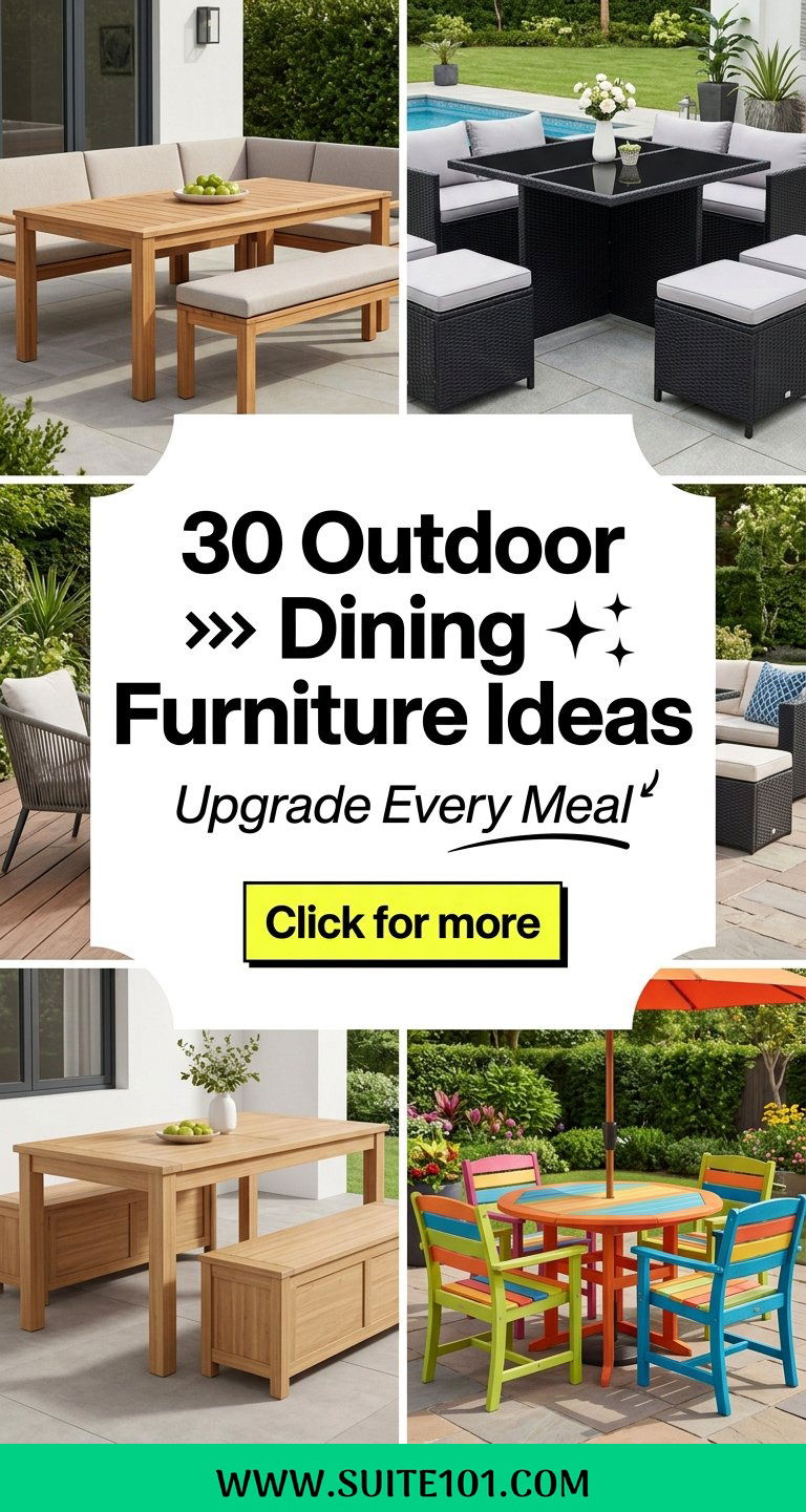 30 Outdoor Dining Furniture Ideas to Upgrade Every Meal - 30 Outdoor Dining Furniture Ideas to Upgrade Every Meal