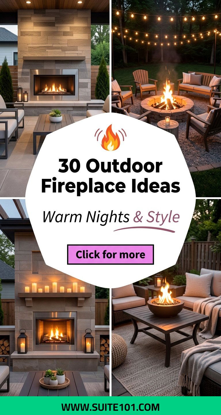 30 Outdoor Fireplace Ideas for Warm Nights and Style Outdoors - 30 Outdoor Fireplace Ideas for Warm Nights and Style Outdoors
