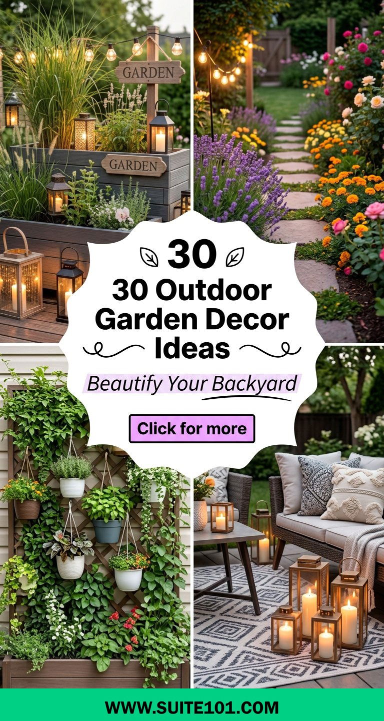 30 Outdoor Garden Decor Ideas to Beautify Your Backyard - 30 Outdoor Garden Decor Ideas to Beautify Your Backyard