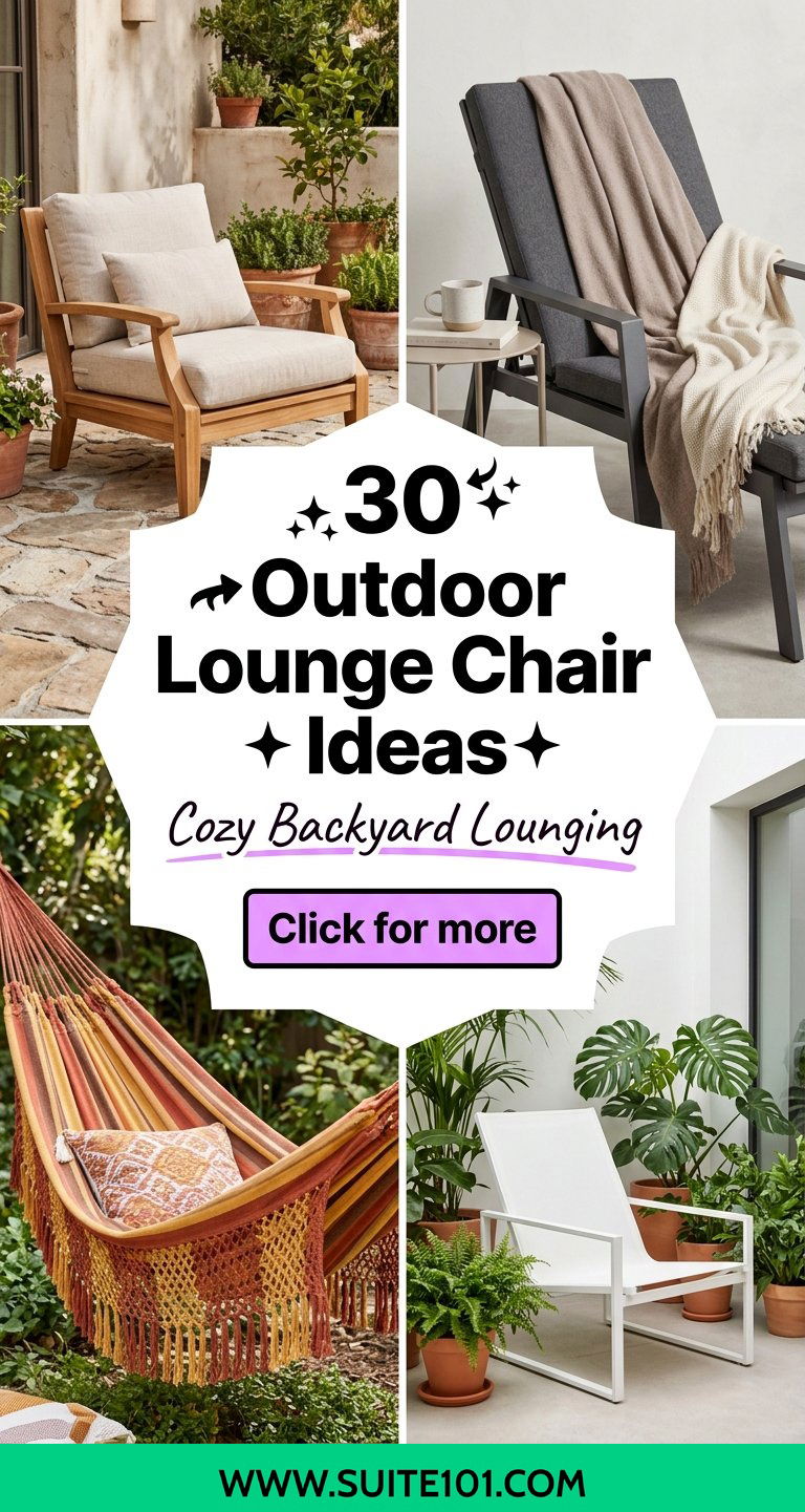 30 Outdoor Lounge Chair Ideas for Cozy Backyard Lounging - 30 Outdoor Lounge Chair Ideas for Cozy Backyard Lounging