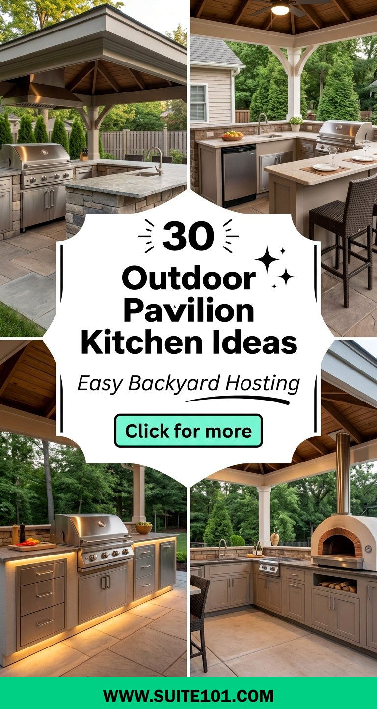 30 Outdoor Pavilion Kitchen Ideas for Easy Backyard Hosting - 30 Outdoor Pavilion Kitchen Ideas for Easy Backyard Hosting