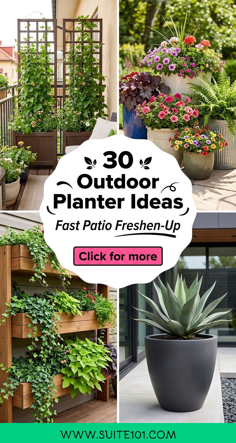 30 Outdoor Planter Ideas to Freshen Any Patio or Porch Fast - 30 Outdoor Planter Ideas to Freshen Any Patio or Porch Fast