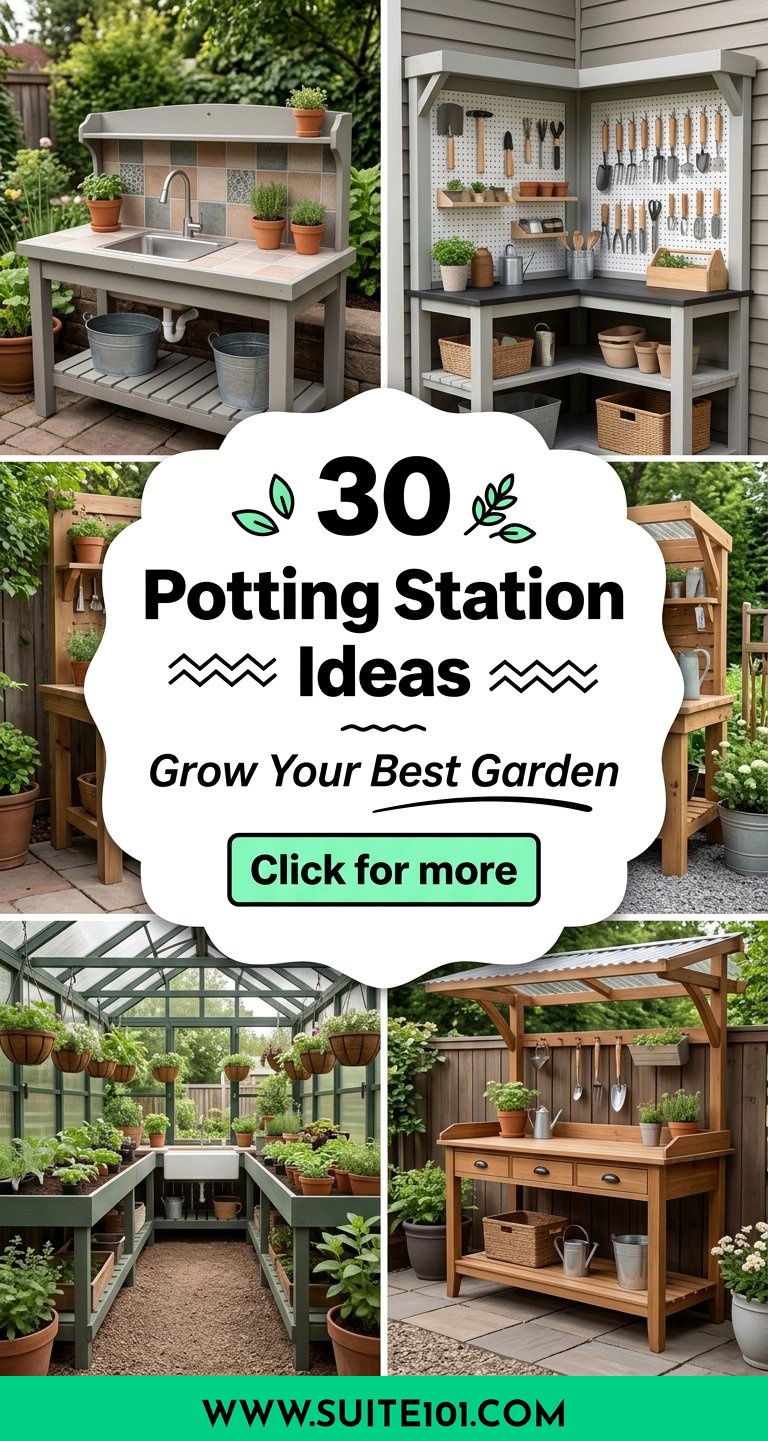 30 Outdoor Potting Station Ideas to Grow Your Best Garden - 30 Outdoor Potting Station Ideas to Grow Your Best Garden