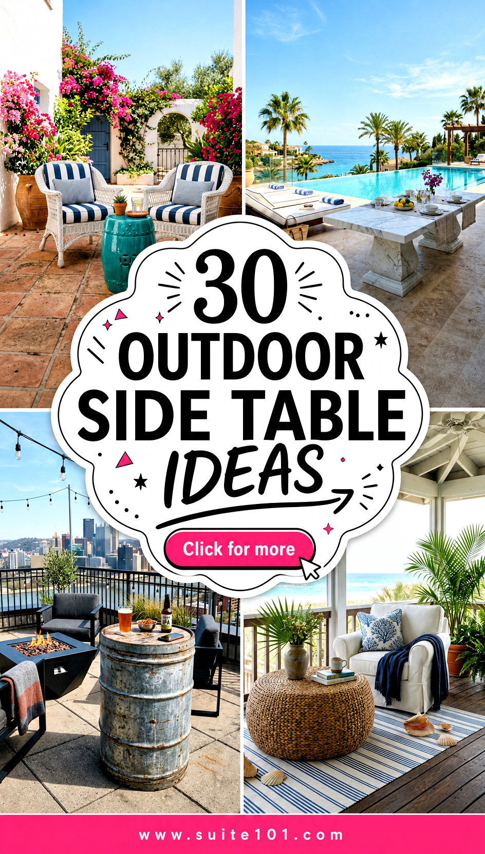 30 Outdoor Side Table Ideas to Elevate Your Patio Setup - 30 Outdoor Side Table Ideas to Elevate Your Patio Setup