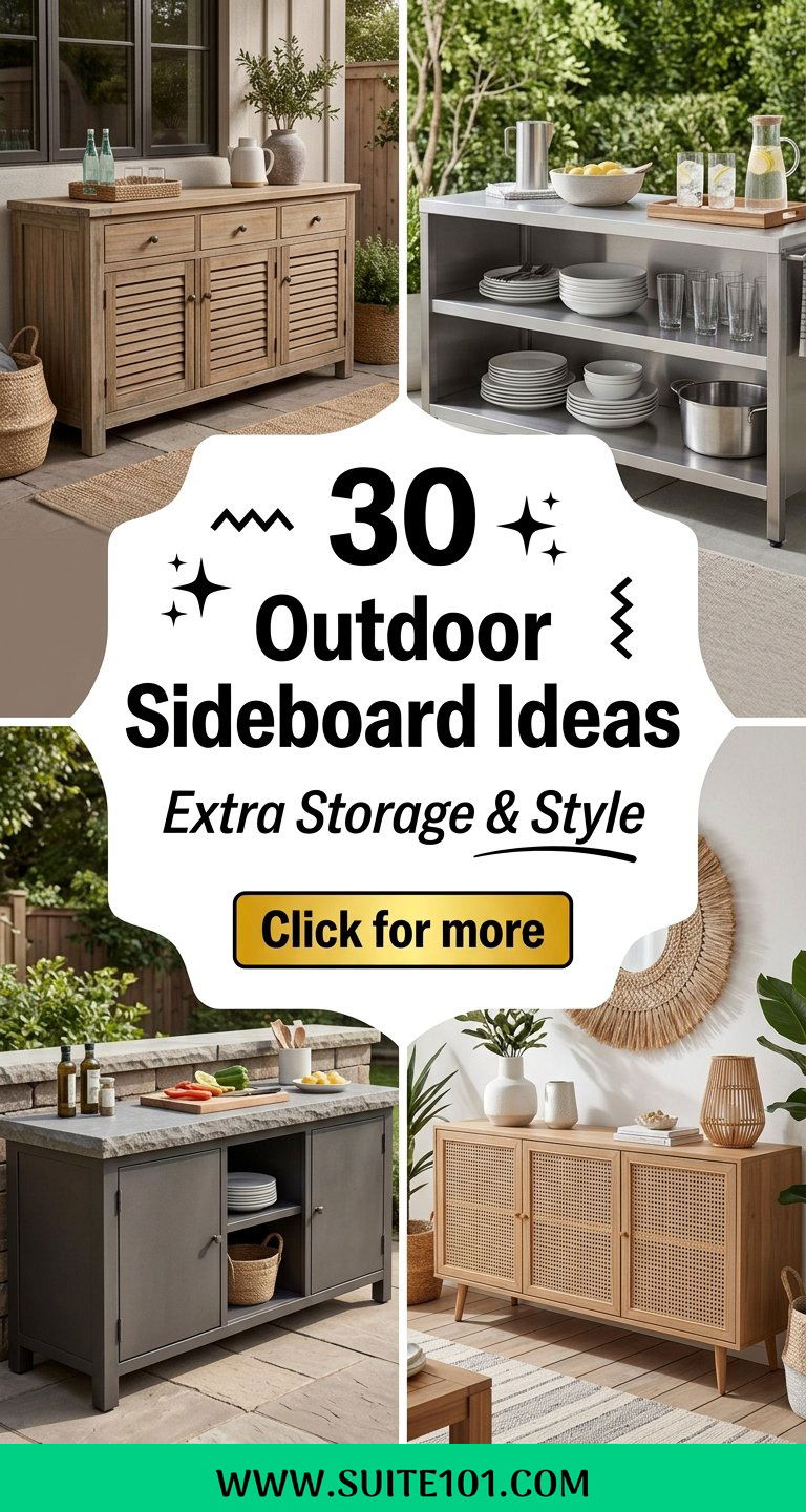 30 Outdoor Sideboard Ideas for Extra Storage and Style Anywhere - 30 Outdoor Sideboard Ideas for Extra Storage and Style Anywhere
