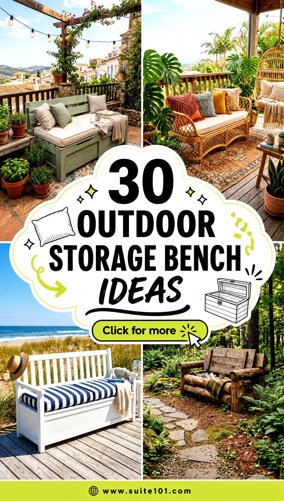 30 Outdoor Storage Bench Ideas to Tidy Up Your Backyard - 30 Outdoor Storage Bench Ideas to Tidy Up Your Backyard