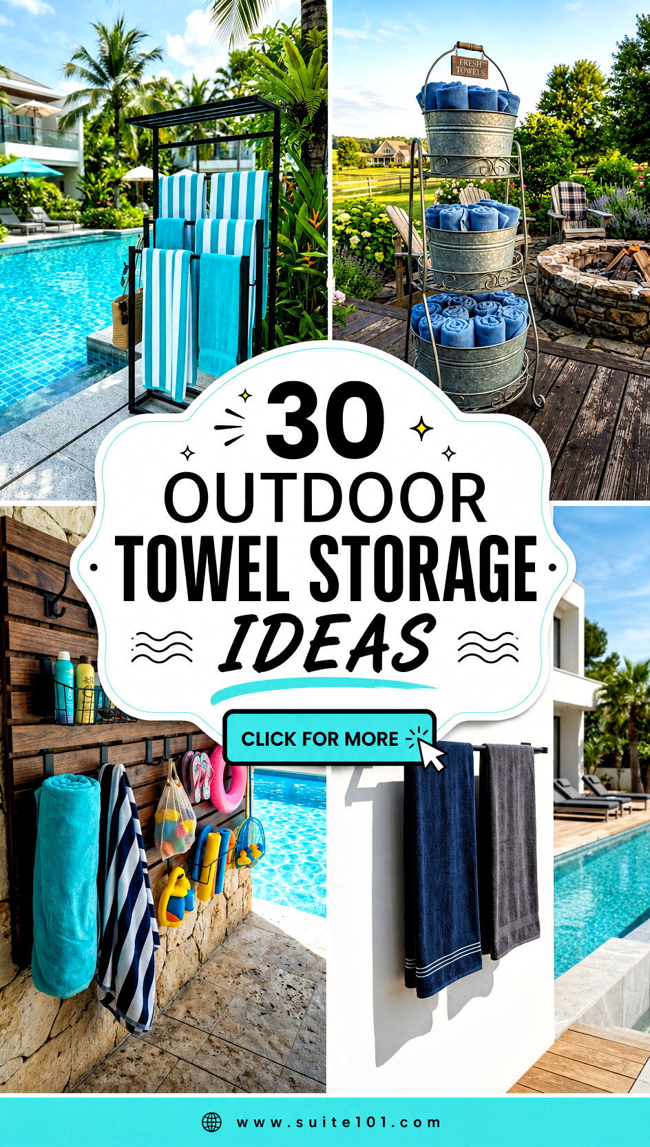 30 Outdoor Towel Storage Ideas to Keep Showers Clutter-Free - 30 Outdoor Towel Storage Ideas to Keep Showers Clutter-Free