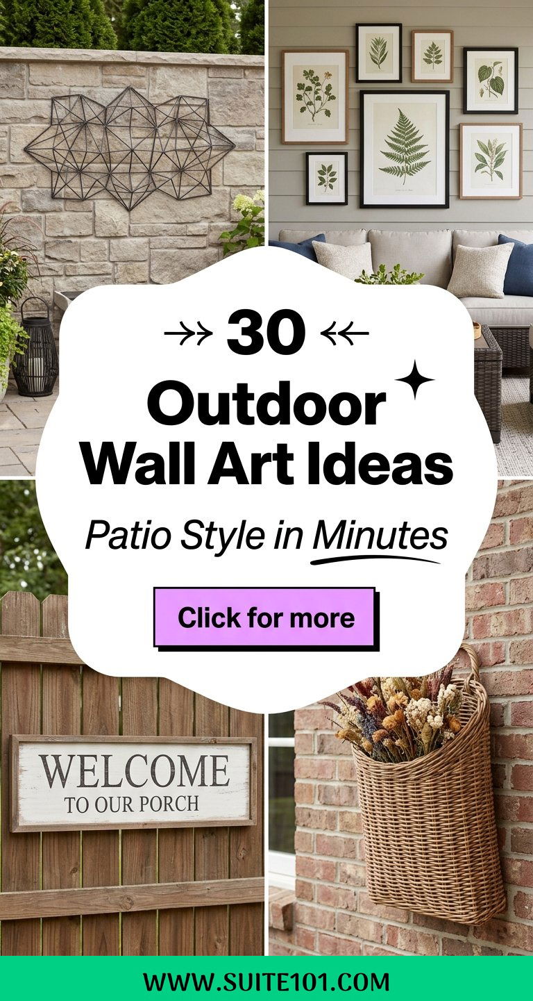30 Outdoor Wall Art Ideas to Brighten Patios and Porches - 30 Outdoor Wall Art Ideas to Brighten Patios and Porches