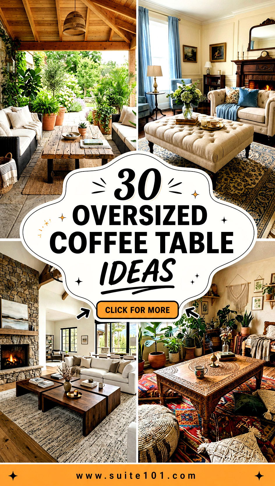 30 Oversized Coffee Table Ideas for Bold Living Room Style - 30 Oversized Coffee Table Ideas for Bold Living Room Style