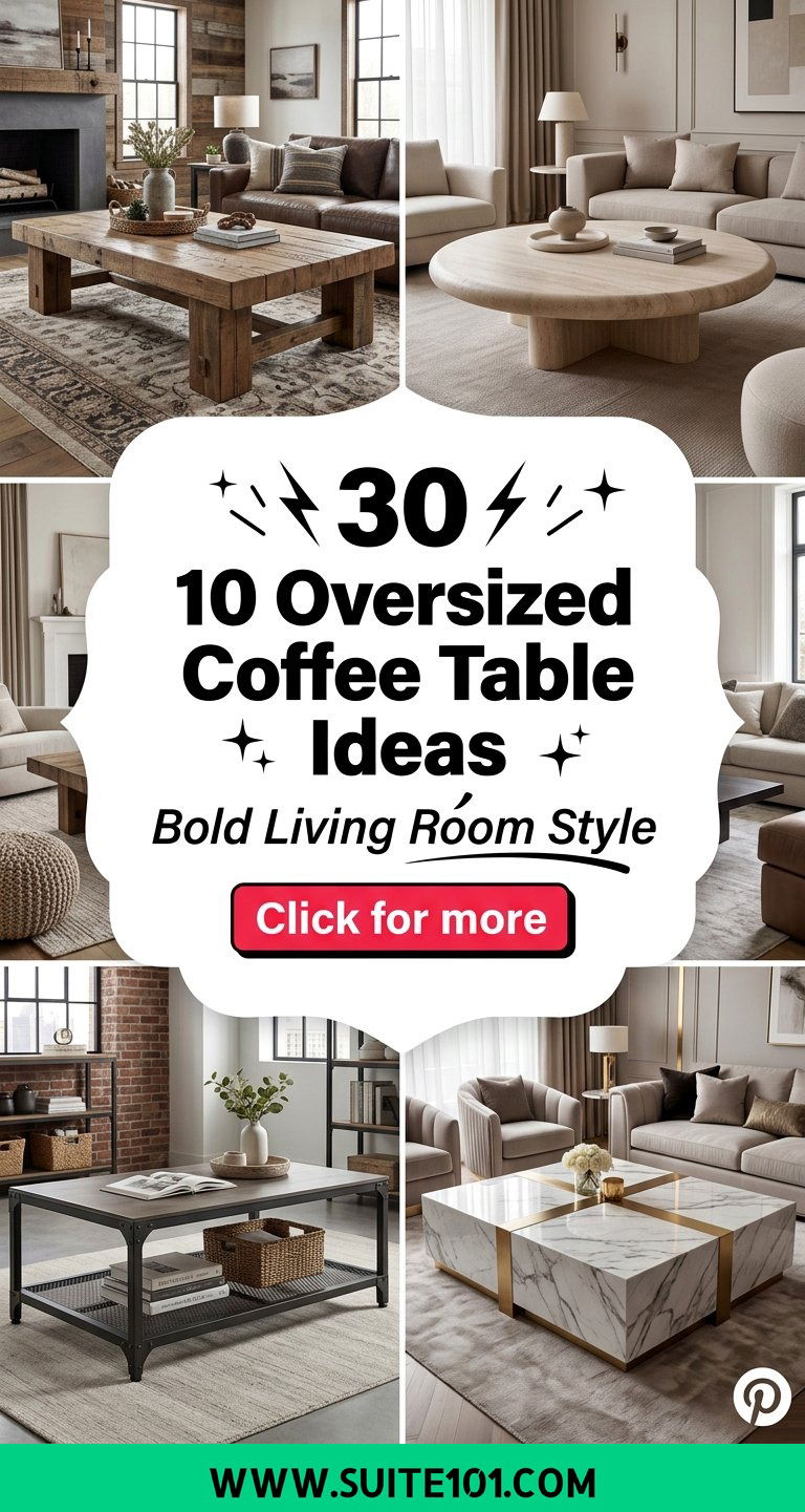30 Oversized Coffee Table Ideas for Bold Living Room Style - 30 Oversized Coffee Table Ideas for Bold Living Room Style