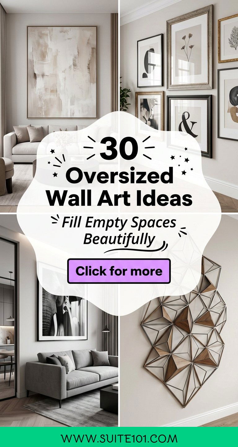 30 Oversized Wall Art Ideas to Fill Empty Spaces Beautifully - 30 Oversized Wall Art Ideas to Fill Empty Spaces Beautifully