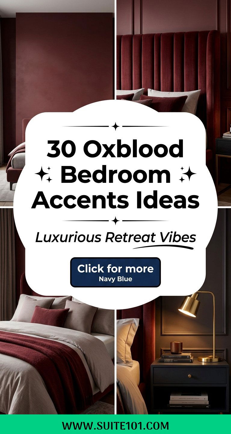 30 Oxblood Bedroom Accents Ideas to Create a Luxurious Retreat - 30 Oxblood Bedroom Accents Ideas to Create a Luxurious Retreat