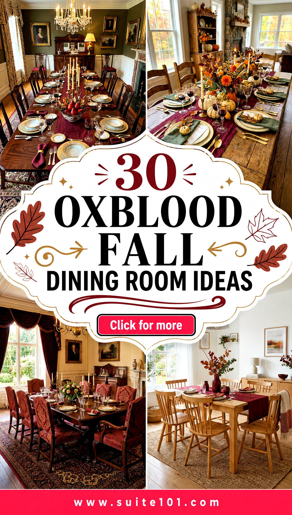 30 Oxblood Fall Dining Room Ideas for Cozy Seasonal Gatherings - 30 Oxblood Fall Dining Room Ideas for Cozy Seasonal Gatherings
