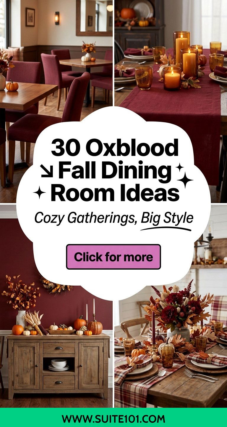 30 Oxblood Fall Dining Room Ideas for Cozy Seasonal Gatherings - 30 Oxblood Fall Dining Room Ideas for Cozy Seasonal Gatherings