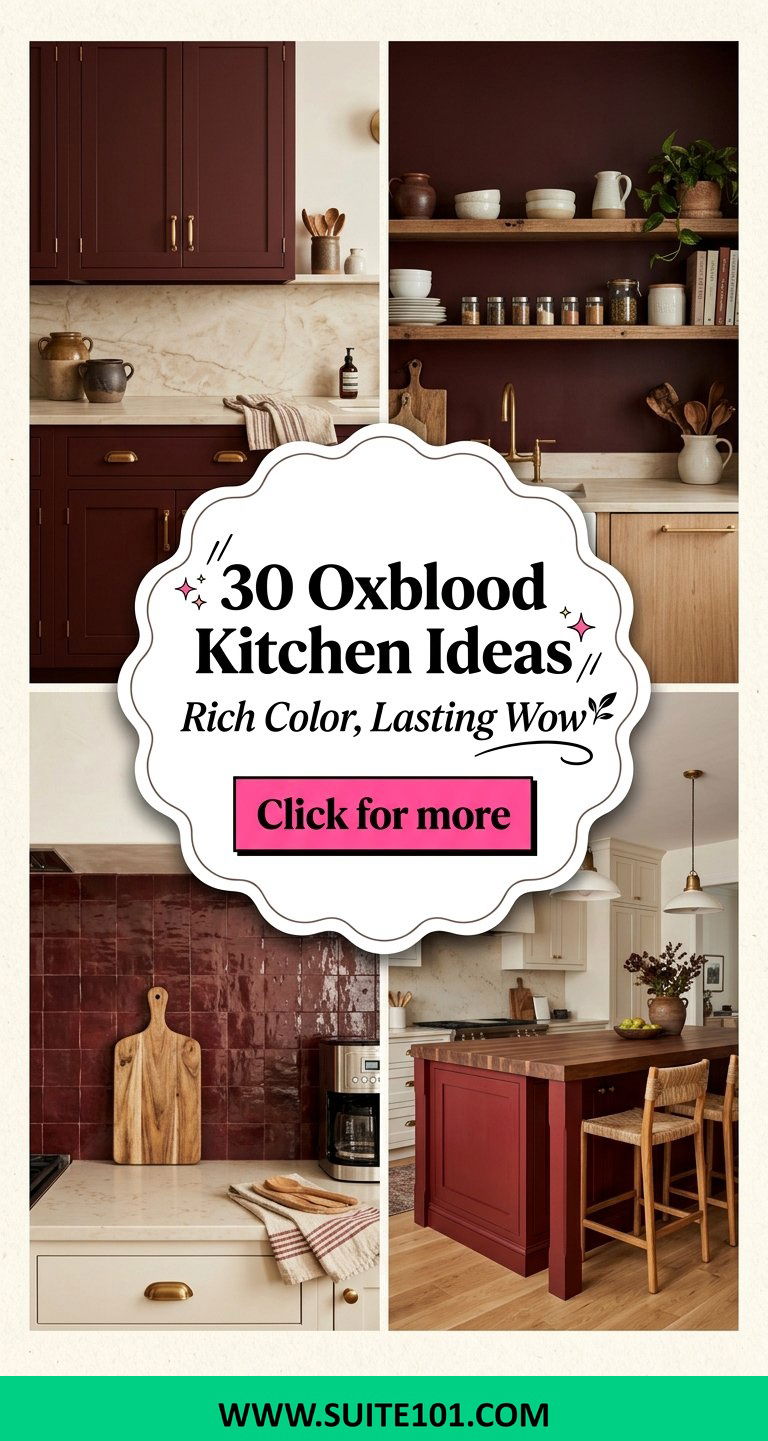 30 Oxblood Kitchen Ideas for Rich Color and Lasting Wow - 30 Oxblood Kitchen Ideas for Rich Color and Lasting Wow