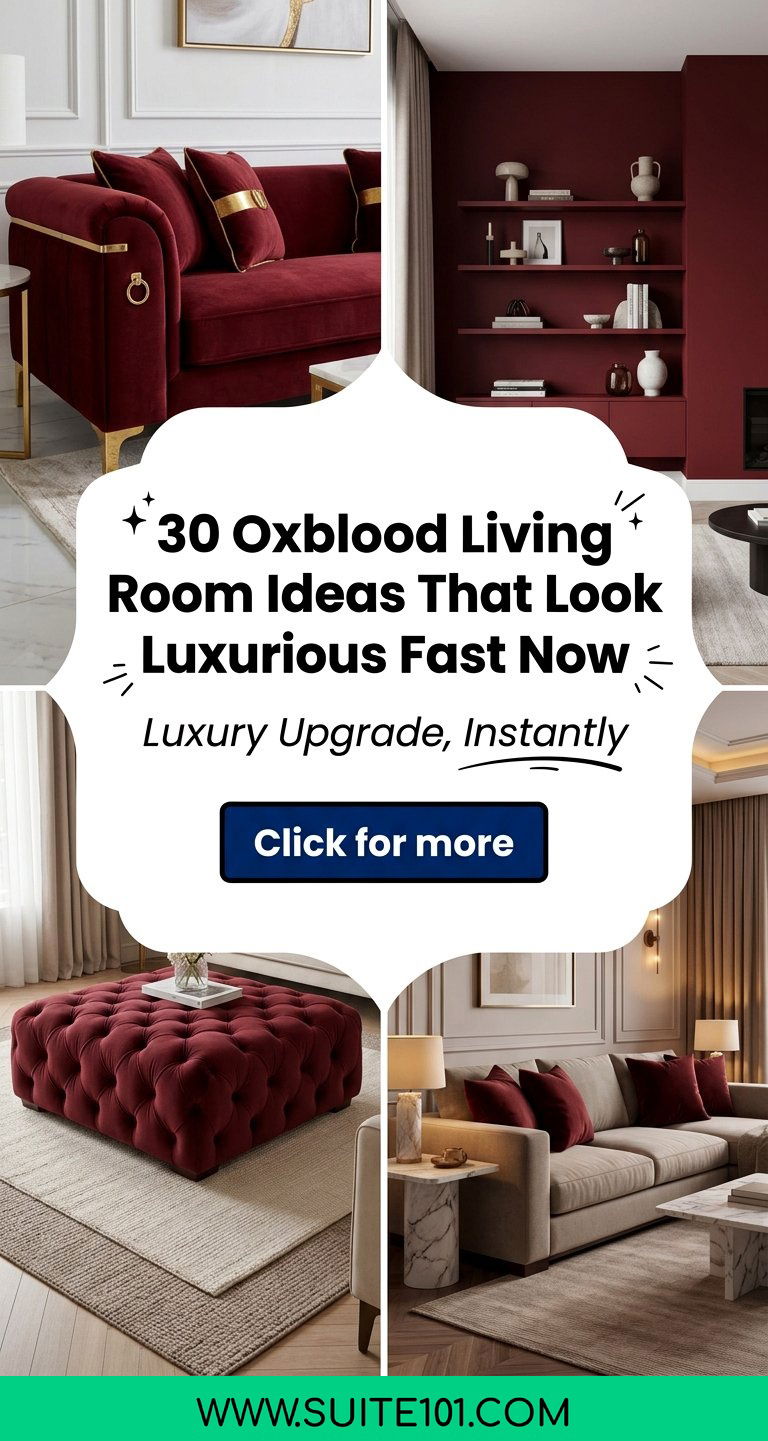 30 Oxblood Living Room Ideas That Look Luxurious Fast Now - 30 Oxblood Living Room Ideas That Look Luxurious Fast Now