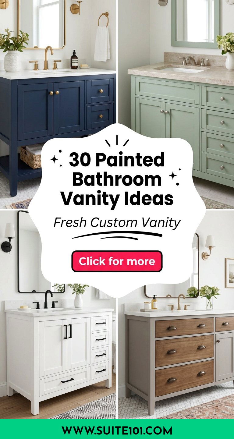 30 Painted Bathroom Vanity Ideas for a Fresh Custom Look - 30 Painted Bathroom Vanity Ideas for a Fresh, Custom Look