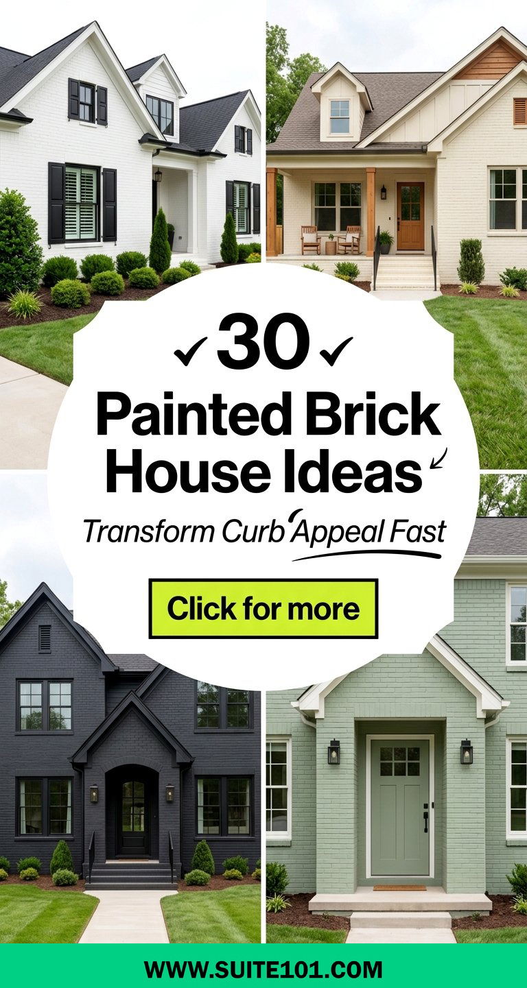 30 Painted Brick House Ideas to Transform Curb Appeal Fast - 30 Painted Brick House Ideas to Transform Curb Appeal Fast