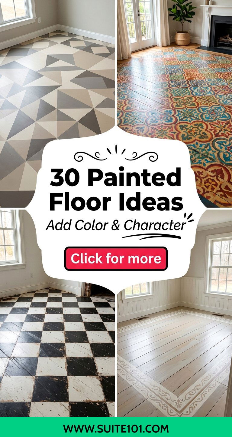 30 Painted Floor Ideas to Add Color and Character Today - 30 Painted Floor Ideas to Add Color and Character Today