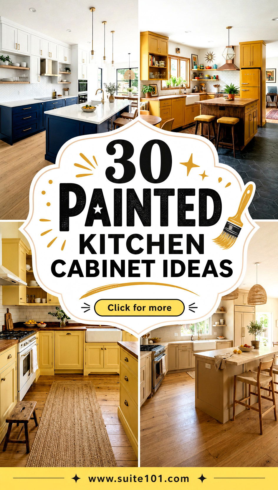 30 Painted Kitchen Cabinet Ideas for a Fresh New Look Fast - 30 Painted Kitchen Cabinet Ideas for a Fresh New Look Fast