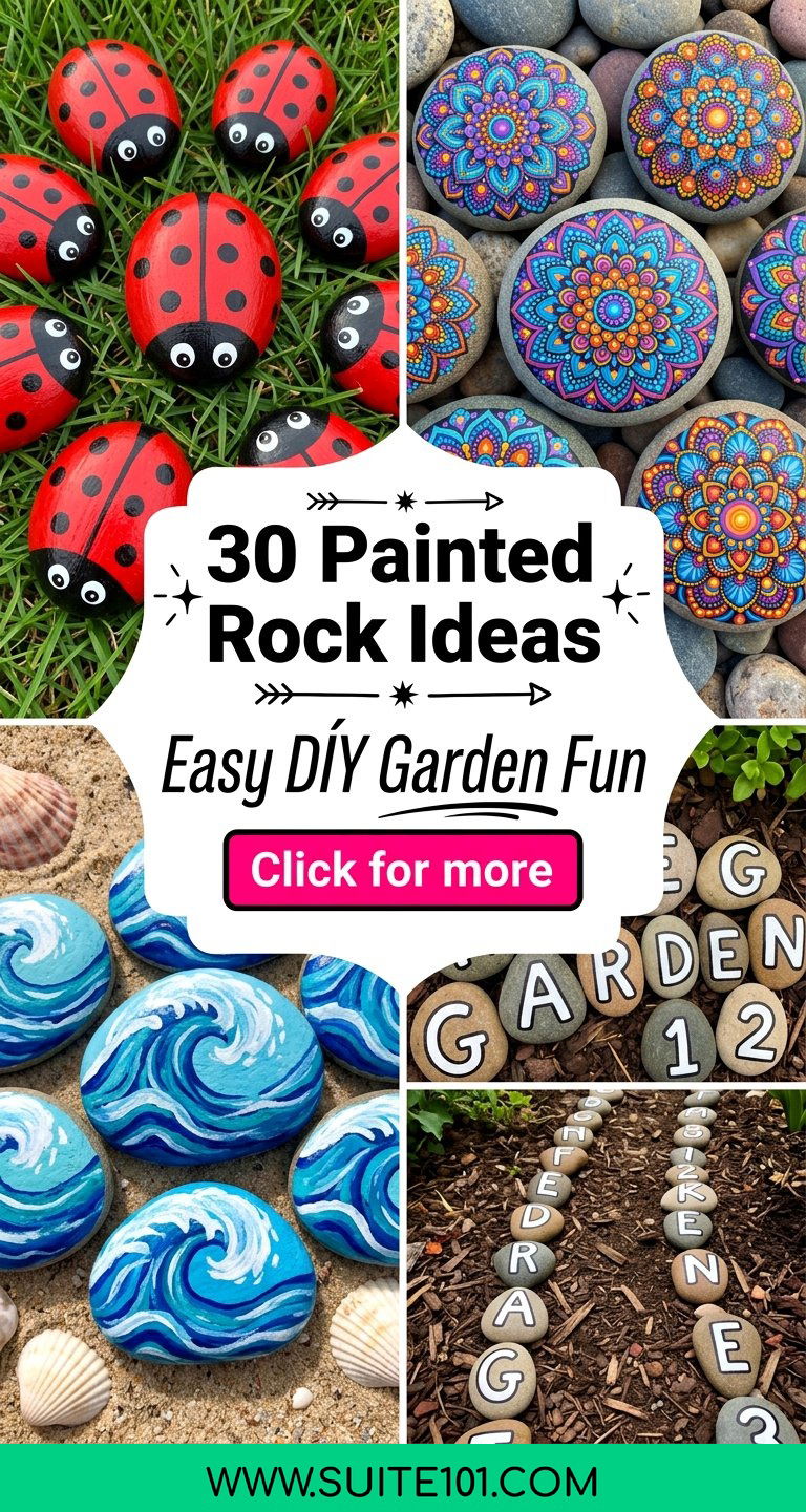 30 Painted Rock Ideas for Easy DIY Garden Decorations Youll Love - 30 Painted Rock Ideas for Easy DIY Garden Decorations You'll Love