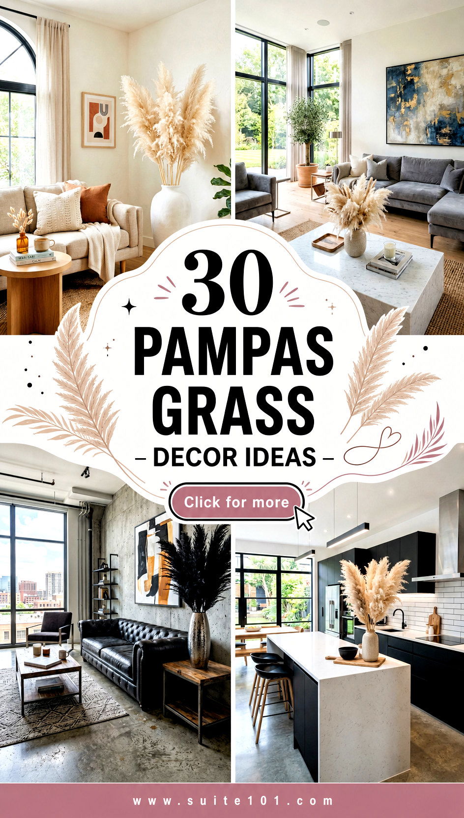 30 Pampas Grass Decor Ideas for a Soft Stylish Home Vibe - 30 Pampas Grass Decor Ideas for a Soft, Stylish Home Vibe