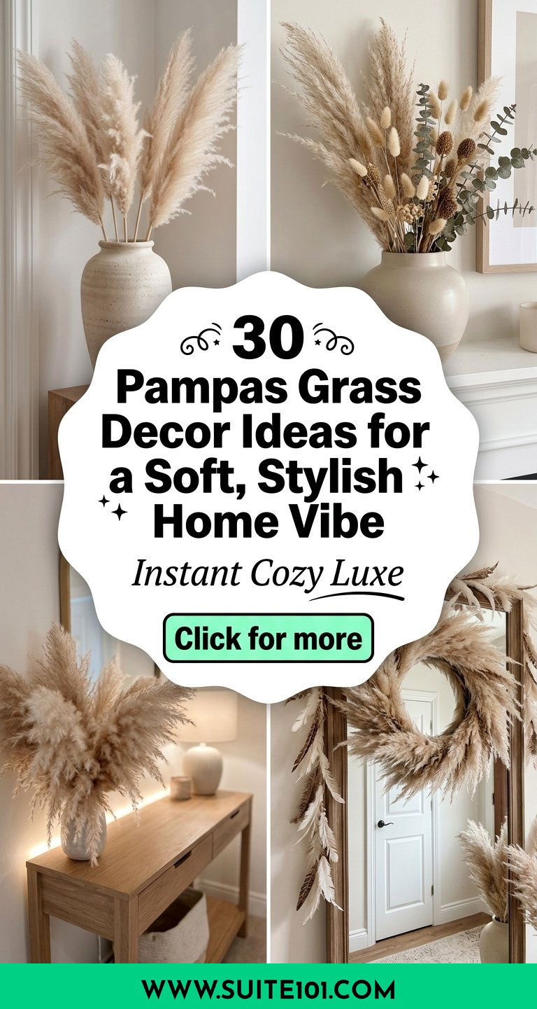 30 Pampas Grass Decor Ideas for a Soft Stylish Home Vibe - 30 Pampas Grass Decor Ideas for a Soft, Stylish Home Vibe