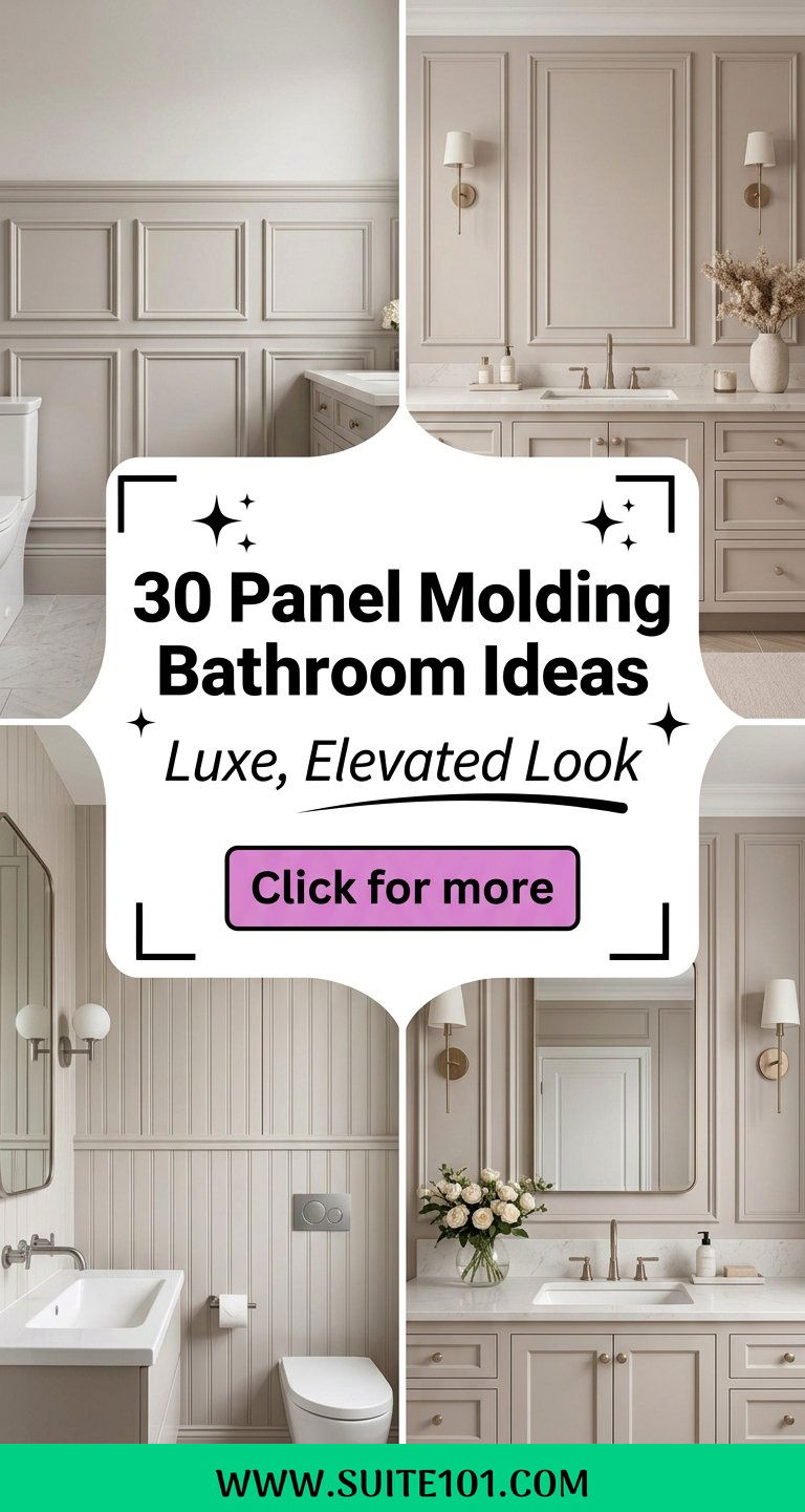 30 Panel Molding Bathroom Ideas for a Luxe Elevated Look - 30 Panel Molding Bathroom Ideas for a Luxe, Elevated Look