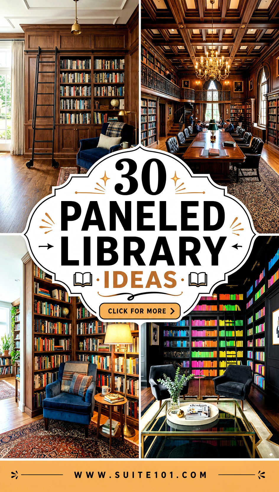 30 Paneled Library Ideas to Create a Cozy Reading Corner - 30 Paneled Library Ideas to Create a Cozy Reading Corner