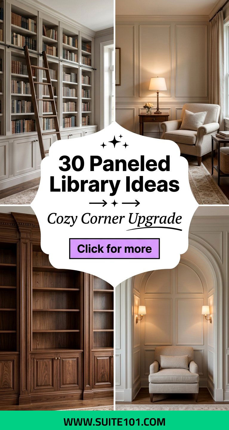 30 Paneled Library Ideas to Create a Cozy Reading Corner - 30 Paneled Library Ideas to Create a Cozy Reading Corner