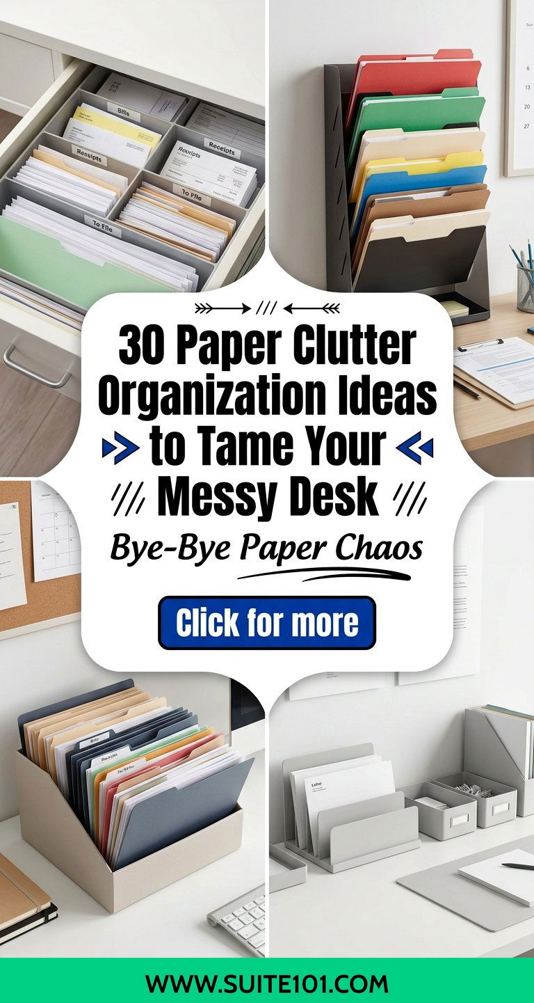 30 Paper Clutter Organization Ideas to Tame Your Messy Desk - 30 Paper Clutter Organization Ideas to Tame Your Messy Desk